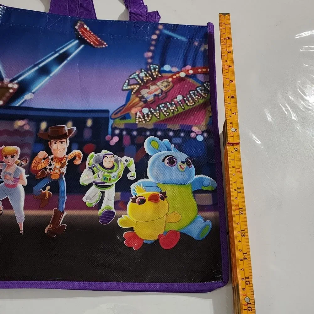 Disney Pixar Toy Story 4 Woody Buzz Bo Peep Forky Ducky Bunny Tote Bag NEW